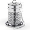 Tea Strainers for Loose Tea, Extra Fine Mesh Tea Infuser, 304 Stainless Steel & Updated Slim Threaded Lid, Loose Leaf Tea Steeper for Black Tea