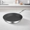 SOGA 26cm Stainless Steel Fry Pan â€“ Non-Stick Interior, Induction Compatible Frying Pan Skillet