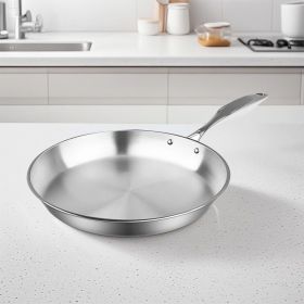 SOGA 26cm Stainless Steel Fry Pan â€“ Top Grade, Induction Compatible Frying Pan Skillet