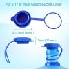 Commercial Grade Water Jug Replacement Caps - 3-Piece Set for Standard 55mm Bottles (Fits 3 & 5 Gallon Containers)