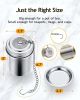 2 Pack Tea Infuser, Extra Fine Mesh Tea Infusers for Loose Tea, 18/8 Stainless Steel Tea Strainer with Extended Chain Hook, Tea Steeper for Brew Tea