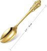 6.3" Teaspoons, 18/10 Stainless Steel, Gorgeous Small Spoons, Stirring, Mixing, Sugar, Cake, Dessert Spoons, Mini Antipasto spoons (Gold)