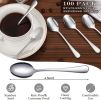 100 Pcs Demitasse Espresso Spoons Stainless Steel Bulk, 4.33'' Small Coffee Tasting Dessert Spoons for Kitchen Dessert, Tea, Appetizer