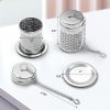 Tea Strainers for Loose Tea, Extra Fine Mesh Tea Infuser, 304 Stainless Steel & Updated Slim Threaded Lid, Loose Leaf Tea Steeper for Black Tea