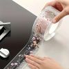 2 Rolls Floral Waterproof Seam Tape â€“ Decorative Pink Flower Design for Sink, Toilet & Stove Edge Sealing (118.11 Inch/Roll)