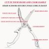 "Commercial-Grade Poultry Scissors - German Engineered with Automatic Rebound - Cuts Through Bones & Tendons"