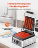VEVOR Commercial Panini Grill, 1800W Electric Sandwich Panini Maker, Stainless Steel Sandwichs Press Grill with Handle and Temp Control