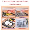"Multi-Layer Sink Drain Basket - Expandable 10"-16" Design for Efficient Dish & Veggie Drying"
